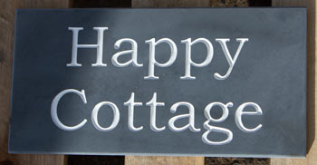 Slate house signs.